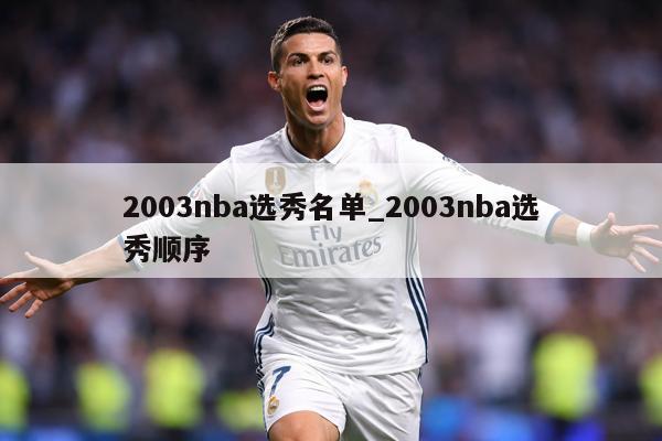 2003nba选秀名单_2003nba选秀顺序